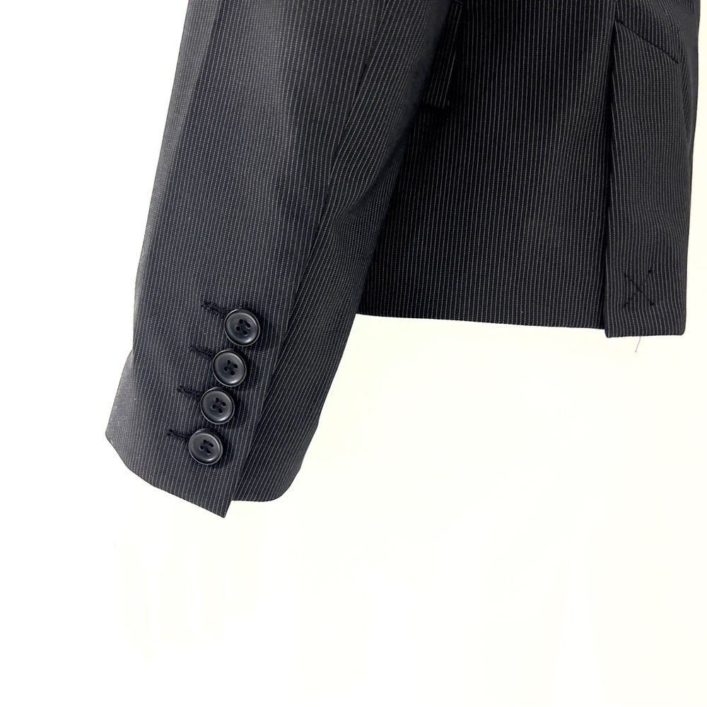 Express Design Studio Blazer One-Button Black Pin… - image 6